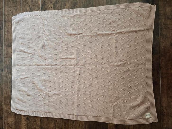 Jollein wiegdeken grain knit - wild rose, Kinderen en Baby's, Dekens, Slaapzakjes en Inbakerproducten, Gebruikt, Deken, 100 cm of meer