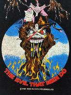 IRON MAIDEN the evil that.. mooie  vintage 1988 patch 74, Verzenden, Nieuw, Kleding