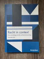 Sanne Taekema - Recht in context. (7e druk). ZGAN., Sanne Taekema; Jeanne Gaakeer; Marc Loth, Ophalen of Verzenden, Zo goed als nieuw