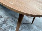 Tafel tabassum deens ovaal teak hout 220x100 showroom modrl, Ophalen, 100 tot 150 cm, Vijf personen of meer, Ovaal