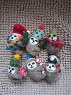 Vilten Luiaard Kersthangers - Set van 6, Ophalen of Verzenden, Nieuw, Overige typen