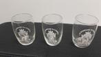 J.W. SIEBRAND N.V. KAMPEN glaasjes met witte logo, 3 stuks, Verzamelen, Glas en Borrelglaasjes, Ophalen of Verzenden, Zo goed als nieuw