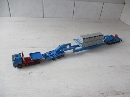 Kibri Zwaartransport met Mercedes truck en Belading, Hobby en Vrije tijd, Modelauto's | 1:87, Zo goed als nieuw, Bus of Vrachtwagen
