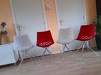 Design stoel Calligaris Jam - 4 Stoelen; 2 Wit & 2 Rood, Huis en Inrichting, Stoelen, Ophalen, Gebruikt, Modern design, Twee