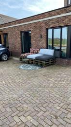 3 x sets Palletkussens, grijs, lichtblauw en safarilook,, Tuin en Terras, Tuinsets en Loungesets, Overige materialen, 6 zitplaatsen