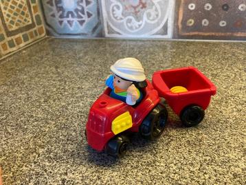 Little People tractor met boer met ploeg aanhanger beschikbaar voor biedingen