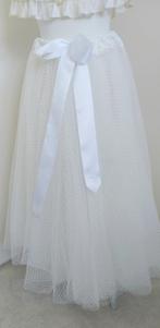 NN. VINTAGE LANGE NOPTULLE DAMESROK,SATIJN TAILLESTRIKLINT, Verzenden