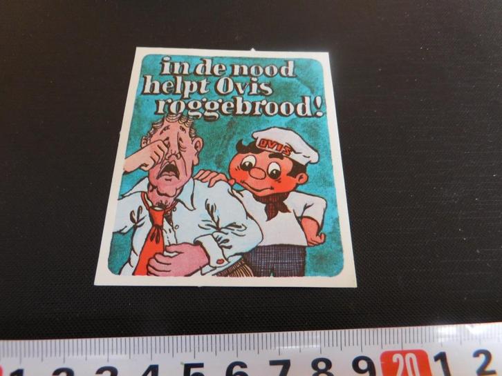 sticker In de nood helpt OVIS roggebrood, Verzamelen, Stickers, Zo goed als nieuw, Ophalen