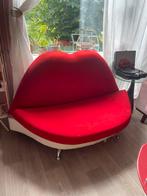 Vintage lippen bankje, Ophalen, Zo goed als nieuw, 75 tot 100 cm, Tweepersoons