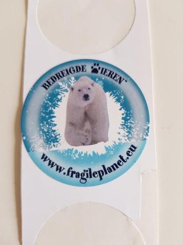 Sticker bedreigde dieren   beschikbaar voor biedingen