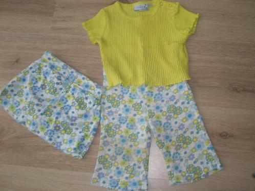 Zgan lime 3-delige setje van Ciddy rokje broekje shirtje 68, Kinderen en Baby's, Babykleding | Maat 68, Zo goed als nieuw, Meisje