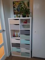 IKEA Kallax Kast met 8 vakken en 12 lades, Ophalen, Gebruikt, 100 tot 150 cm, Minder dan 150 cm