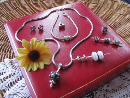 Tedora SIERADEN o.a. ketting + hanger / armband / bedels, Sieraden, Tassen en Uiterlijk, Bedels, Zo goed als nieuw, Tedora, Zilver