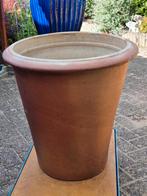Hoge terracotta plantenbak  ●●  eventueel 2 , graag lezen  !, Tuin en Terras, Ophalen, Steen, Gebruikt, Minder dan 60 cm