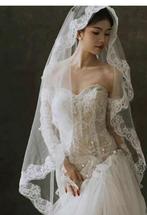 Nieuwe bruiddsluier sluier weddingveil 1,5 meter, Ophalen of Verzenden, Nieuw, Wit, Accessoires