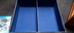 Vintage koffer blauw 2 vaks, Ophalen, Gebruikt
