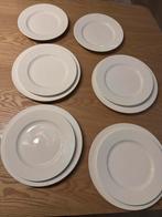 Set witte borden, Ophalen, Zo goed als nieuw, Bord(en), Effen