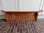 houten wand kapstok met Fries houtsnijwerk 5 dubbele haken, Gebruikt, Minder dan 100 cm, Hout, Ophalen