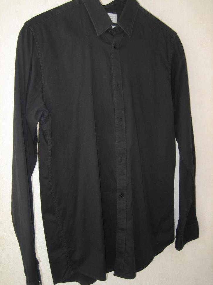zwart overhemd bloes heren van Selected/Homme maat 41/M, Kleding | Heren, Overhemden, Gedragen, Halswijdte 41/42 (L), Zwart, Ophalen of Verzenden