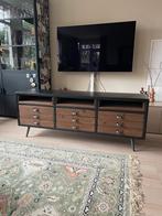 Dutchbone Sol Dressoir - Walnoot Beits, Huis en Inrichting, Ophalen, Gebruikt, 150 tot 200 cm, Met lade(s)