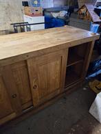 Dressoir massief hout. Teak. Schuifdeuren., Huis en Inrichting, Kasten | Dressoirs, Ophalen of Verzenden, Zo goed als nieuw, 25 tot 50 cm