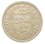 Verenigd Koninkrijk 1 Shilling 1953 (Engeland), Postzegels en Munten, Munten | Europa | Niet-Euromunten, Losse munt, Overige landen