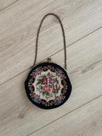 Vintage rond tasje met bloemenmotief, Antiek en Kunst, Antiek | Kleding en Accessoires, Verzenden