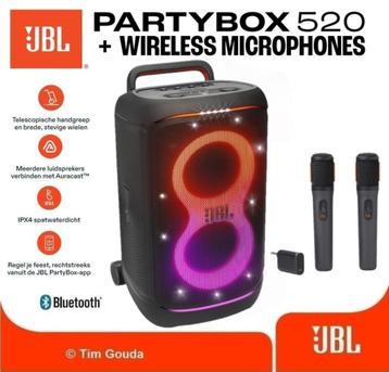 ✅ JBL Partybox 520 + Wireless Microfoon set - NIEUW beschikbaar voor biedingen