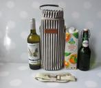 Tirrinia koeltas voor 1 fles of pak, blauw-wit gestreept, Ophalen of Verzenden