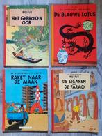 kuifje SC linnen rug 1e reeks 1961-1970 4 albums, Gelezen, Ophalen of Verzenden, Meerdere stripboeken, Hergé