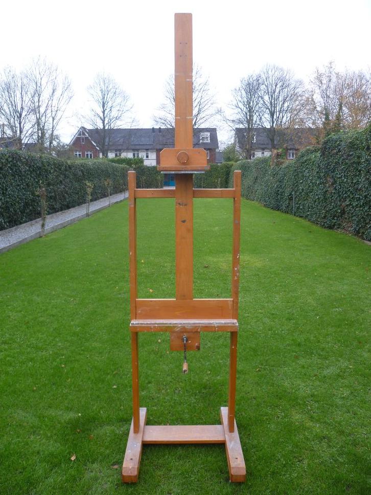 Atelier vondst Schildersezel met SLINGER en op wielen Patina, Antiek en Kunst, Antiek | Overige Antiek, Ophalen