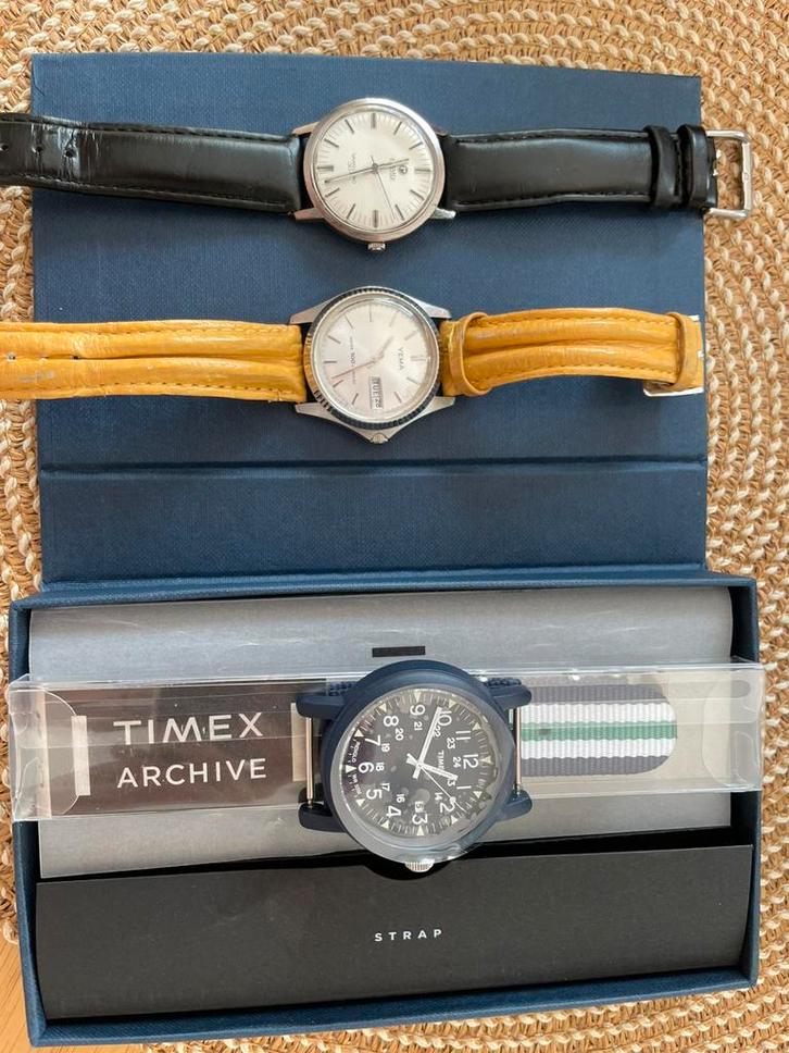Heren horloges (Timex, Yema, Roamer), Sieraden, Tassen en Uiterlijk, Horloges | Heren, Gebruikt, Polshorloge, Overige merken, Staal