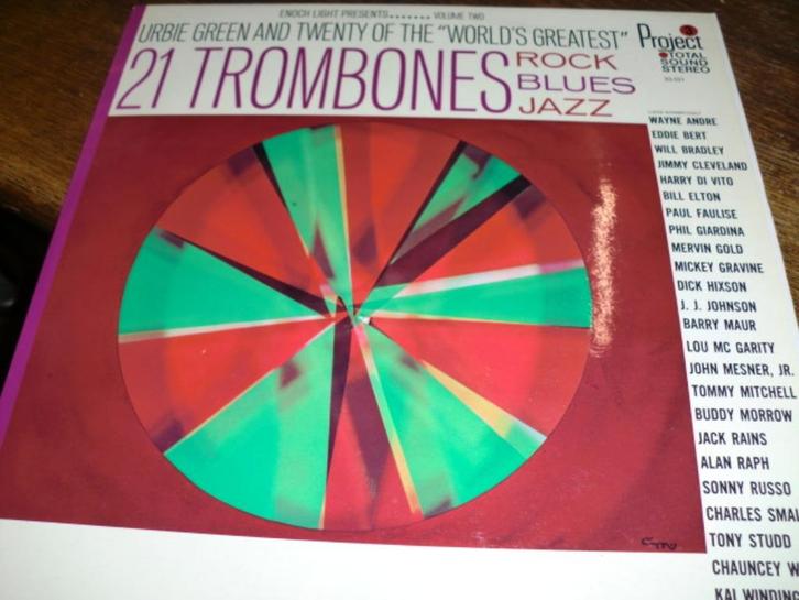 Urbie Green 21 Trombones  Project 3 Total Sound, Cd's en Dvd's, Vinyl | Jazz en Blues, Gebruikt, Jazz, 1960 tot 1980, 12 inch