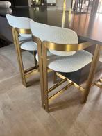 Eichholtz Counter kruk Donato bouclé crème 4x nieuw 4x gebru, Huis en Inrichting, Ophalen, Nieuw