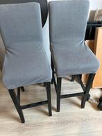 Set van 2 grijze stoelen, Huis en Inrichting, Stoelen, Ophalen, Gebruikt, Twee, Grijs