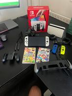 Nintendo Switch Oled - Wit - met Accesoires, Spelcomputers en Games, Spelcomputers | Nintendo Switch, Switch OLED, Met games, Ophalen of Verzenden