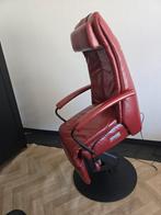 Luxe Prominent S-100 Relaxfauteuil - Bordeaux Rood Leer, Huis en Inrichting, Fauteuils, 75 tot 100 cm, Ophalen of Verzenden, Zo goed als nieuw