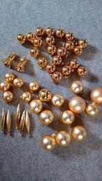 46 gouden glazen kerstballen en piek, Ophalen of Verzenden, Zo goed als nieuw