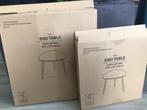 Twee witte bijzettafeltjes, als nieuw!, Minder dan 55 cm, Rond, Zo goed als nieuw, Ophalen