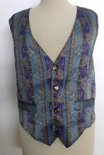 Apart paars/blauw/zwart gilet van Helena Hart! L, Maat 42/44 (L), Zo goed als nieuw, Zonder mouw, Verzenden