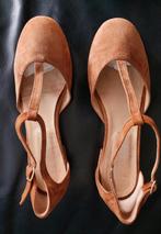 ALLEGRA PIU, cognackleurige suede ballerina's, maat 38, Overige kleuren, ALLEGRA PIU, Zo goed als nieuw, Ballerina's