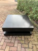 Tafel vintage wengé spectrum stijl salontafel jaren 80, Teakhout, Zo goed als nieuw, Minder dan 50 cm, Rechthoekig