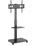 TV standaard verrijdbaar en draaibaar (of voor PC-scherm), Ophalen, Zo goed als nieuw, Onbekend, In diepte verstelbaar