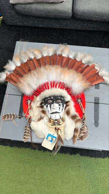 Indianenhoofd Muur Decor Handgemaakt door Zuni/Navajo beschikbaar voor biedingen
