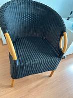 Zwarte rotan stoel, Ophalen, Gebruikt, Zwart, Riet of Rotan