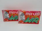 2x Maxell original casettebandjes - nieuw in verpakkin, Cd's en Dvd's, Cassettebandjes, 2 t/m 25 bandjes, Met bewaardoos, rek of koffer