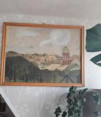 Potlood schilderij van watertoren, Ophalen of Verzenden