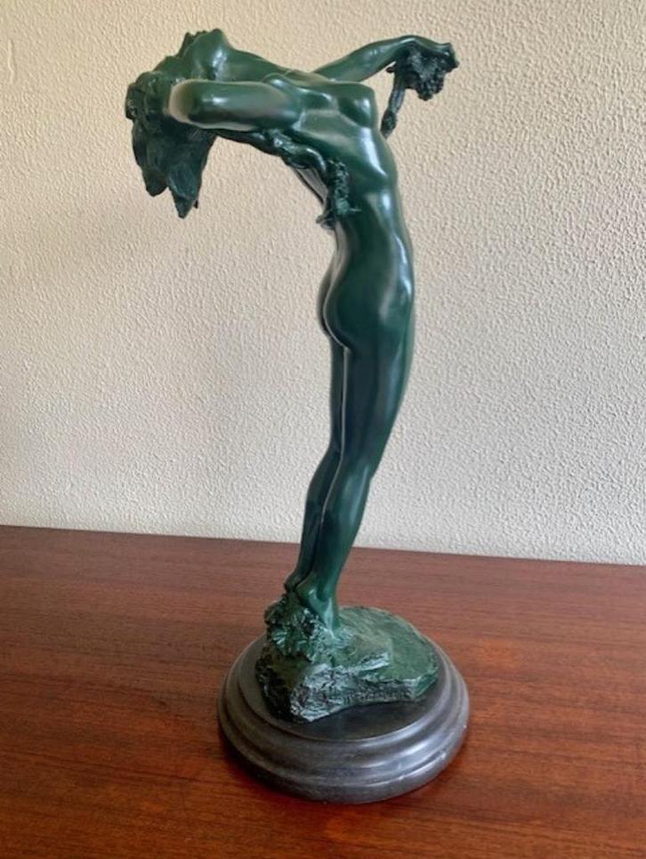 Bronzen Beeld Vrouw Naakt Vine Frishmuth, Antiek en Kunst, Kunst | Beelden en Houtsnijwerken, Ophalen of Verzenden