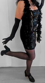 Burlesque Azara Paris jurk met stretch TU valt als M(L), Maat 38/40 (M), Zwart, Ophalen of Verzenden, Azara