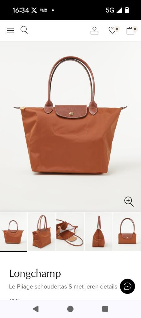 longchamp schoudertas s Le Pliage, Sieraden, Tassen en Uiterlijk, Tassen | Schoudertassen, Nieuw, Overige merken, Overige kleuren